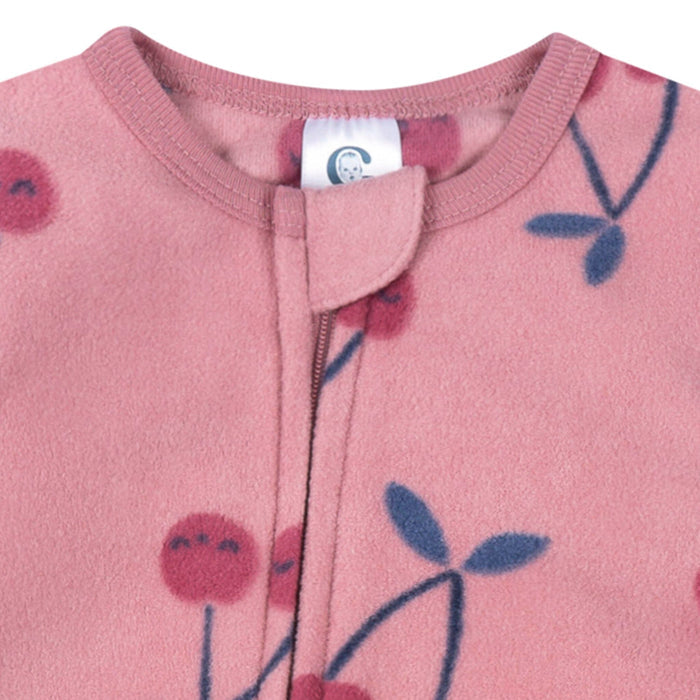 2-Pack Baby & Toddler Girls Cherries Footed Fleece Pajamas Sleepwear Gerber®