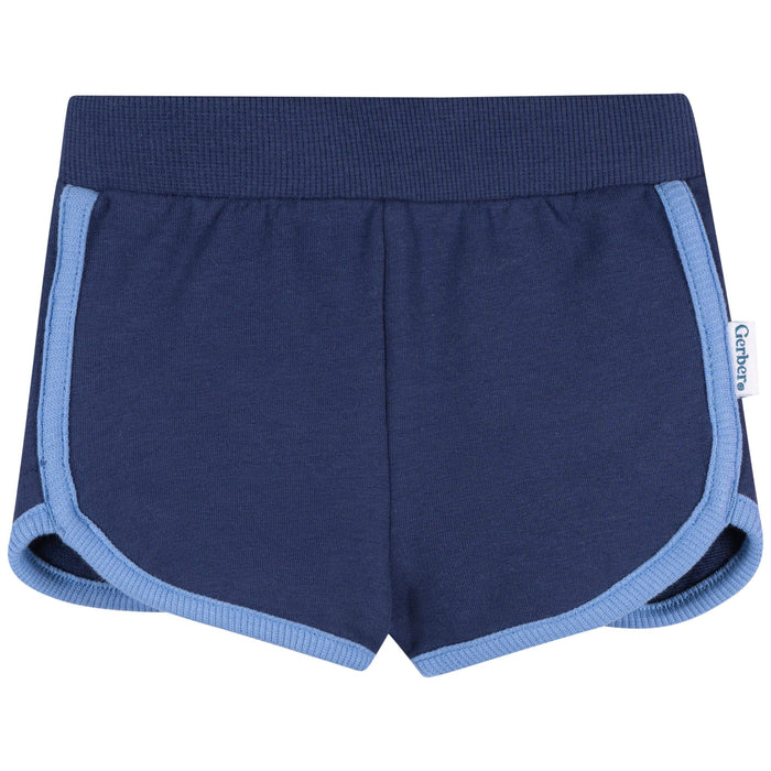 2-Pack Baby & Toddler Girls Pink & Blue Knit Dolphin Shorts Pants & Bottoms Gerber®