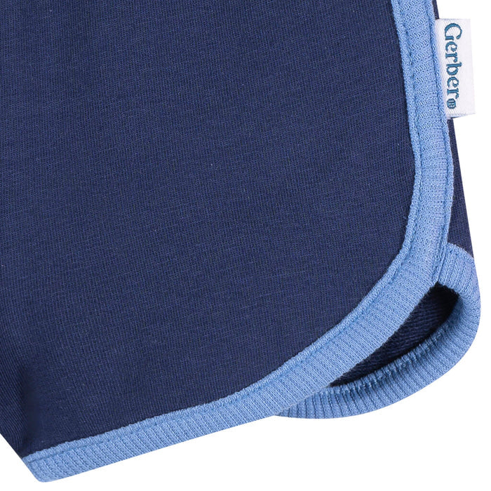 2-Pack Baby & Toddler Girls Pink & Blue Knit Dolphin Shorts Pants & Bottoms Gerber®