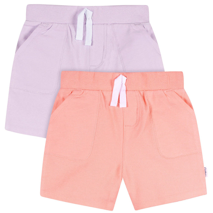 2-Pack Baby & Toddler Girls Pink & Purple Knit Shorts Pants & Bottoms Gerber®
