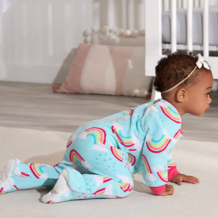 2-Pack Baby & Toddler Girls Rainbow Fleece Pajamas-Gerber Childrenswear