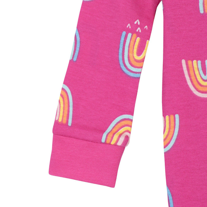 2-Pack Baby & Toddler Girls Rainbows Snug Fit Footed Cotton Pajamas-Gerber Childrenswear