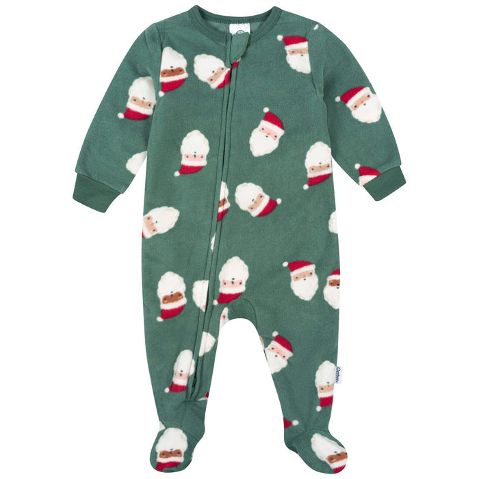 2-Pack Baby & Toddler Neutral Santas Footed Fleece Pajamas Sleepwear Gerber®