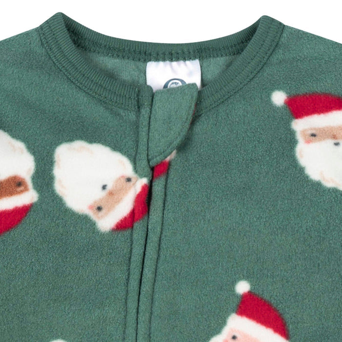 2-Pack Baby & Toddler Neutral Santas Footed Fleece Pajamas Sleepwear Gerber®