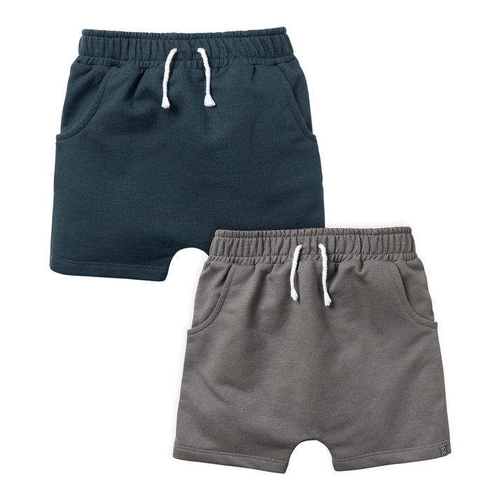 2-Pack Infant & Toddler Boys Dark Blue & Grey Harem Shorts Bundle Gerber Childrenswear