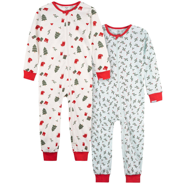 2-Pack Infant & Toddler Girls Ivory Gifts Snug Fitting Footless Pajamas Sleepwear Gerber®