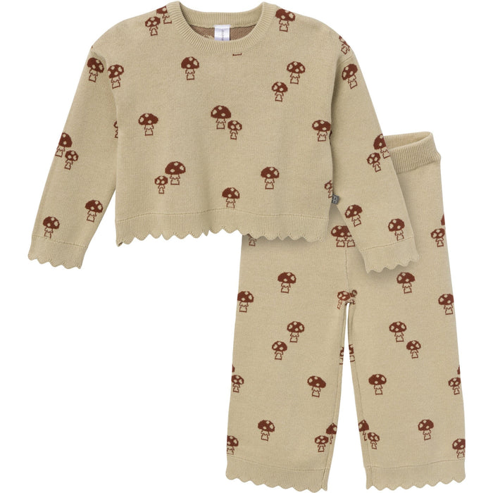 2-Pack Infant & Toddler Girls Lt Green Mushroom Field Sweater and Pant Set Outfits & Sets Modern Moments™ by Gerber®