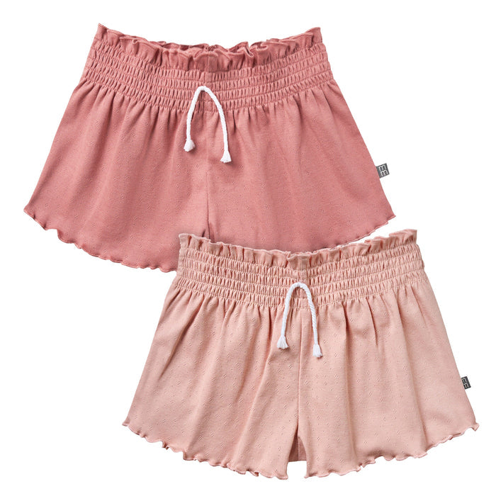 2-Pack Infant & Toddler Girls Rose Smocked Wide Leg Shorts Bundle bottoms Gerber Childrenswear