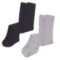2-Pack Baby Girls Grey & Black Pointelle Ribbed Tights socks modern moments™ by Gerber®