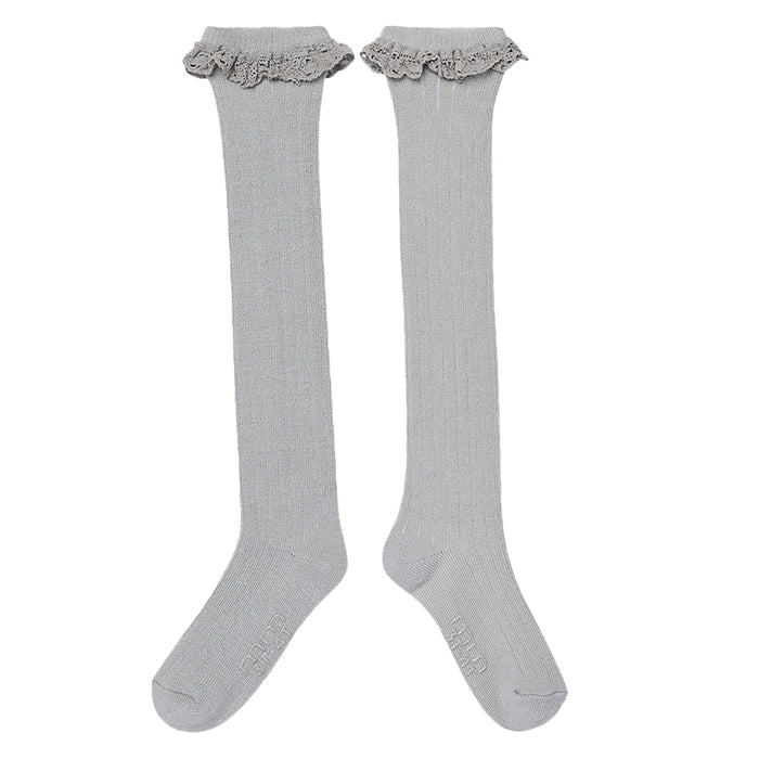 2-Pack Toddler Girls Neutral Lace Knee Socks socks modern moments™ by Gerber®