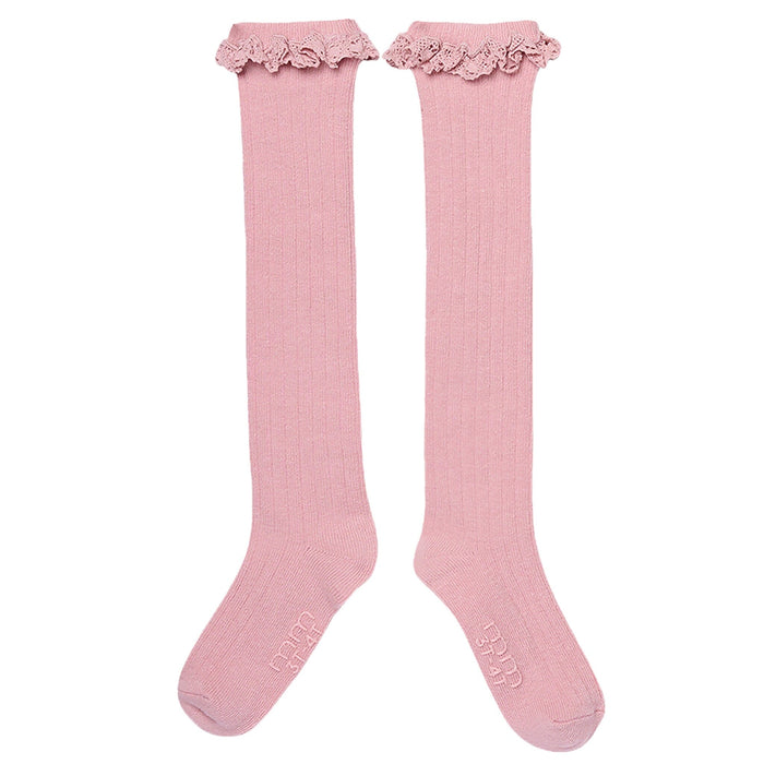 2-Pack Toddler Girls Pink Lace Knee Socks socks modern moments™ by Gerber®