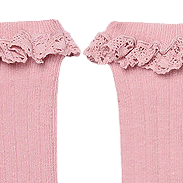 2-Pack Toddler Girls Pink Lace Knee Socks socks modern moments™ by Gerber®