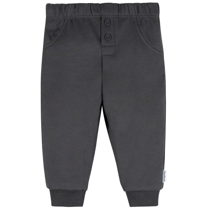 2-Piece Baby Boys Gray Arcon Top & Joggers Outfits & Sets Gerber®