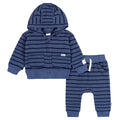 2-Piece Baby Boys Blue Stripe Hooded Jacket & Jogger Set outfits Gerber®