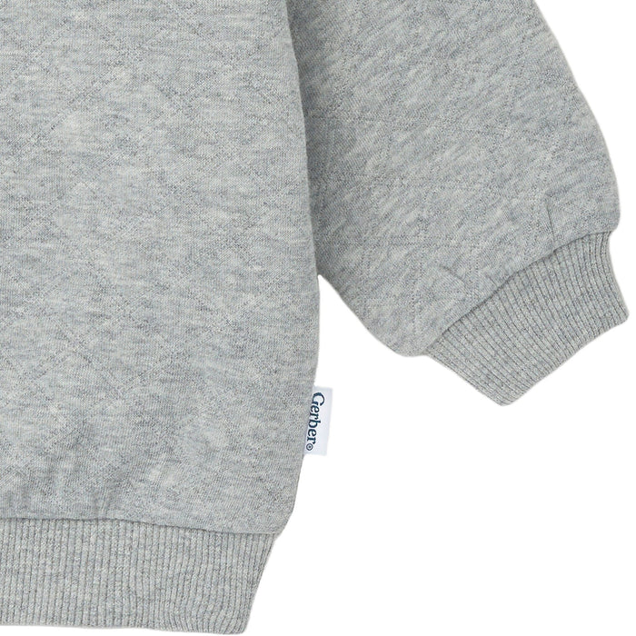 2-Piece Baby Boys Grey Quilted Top & Jogger Set outfits Gerber®