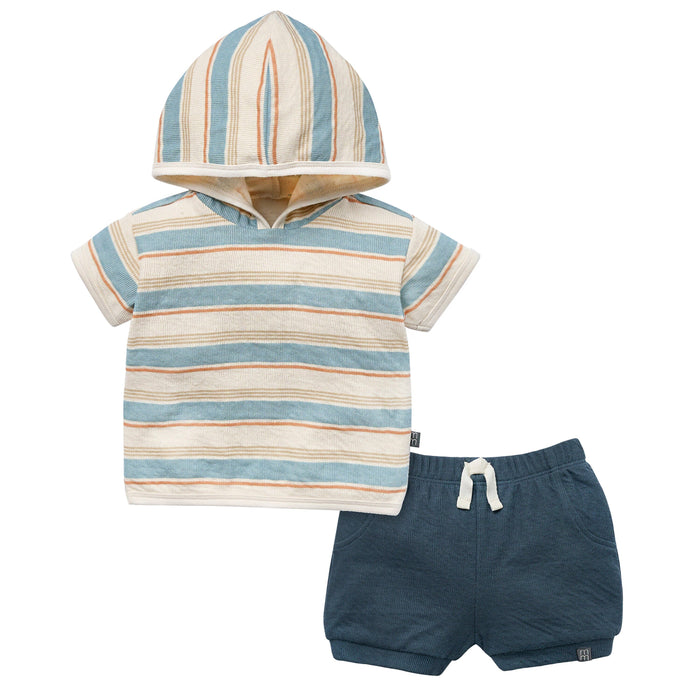 2-Piece Baby Boy Hooded Short Sleeve Top & Cuffed Shorts Bundle outfits Modern Moments™ by Gerber®