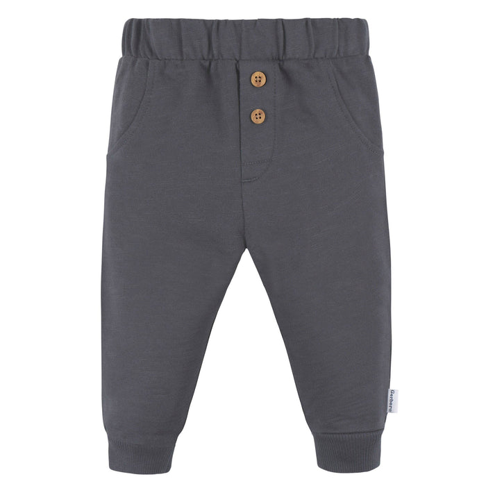 2-Piece Baby Boys Little Dude Jogger Set
