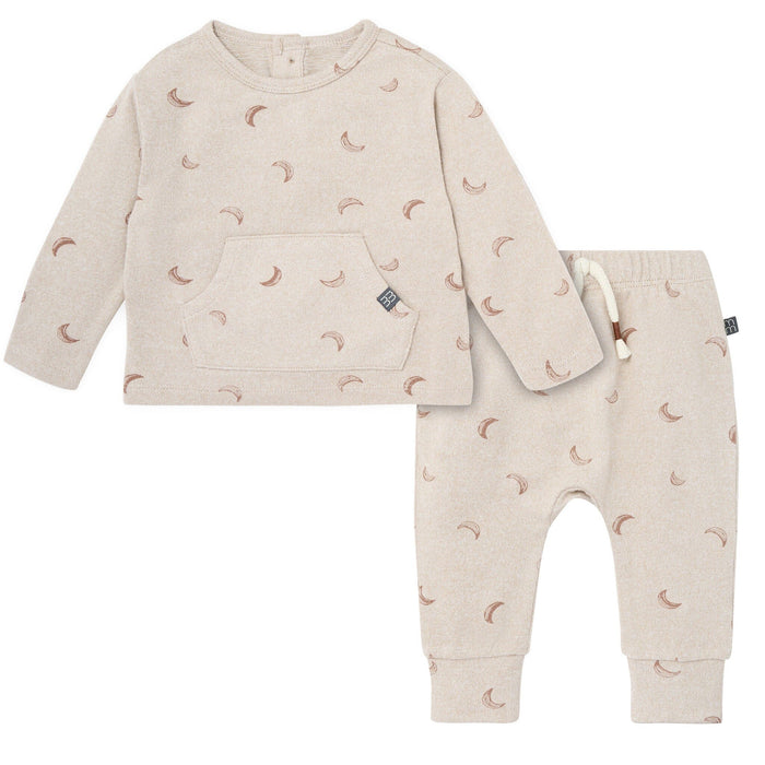 2-Piece Baby Boys Oatmeal Moon Brushed Hacci Set Outfits & Sets Gerber®