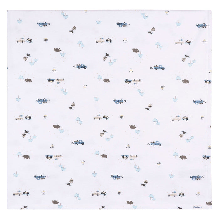 2-Piece Baby Boys Road Trip Swaddle and Cap Set Blankets Gerber®