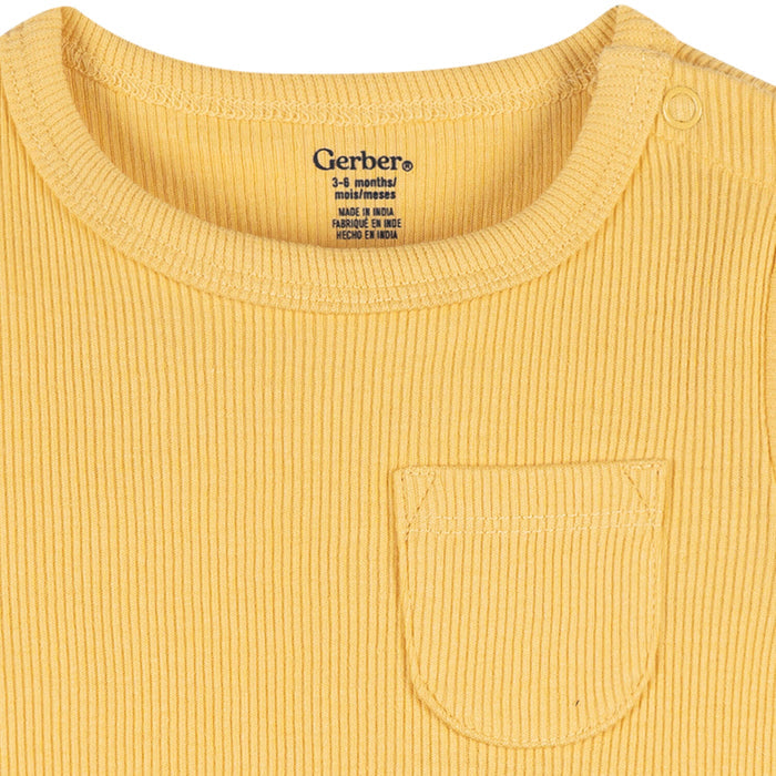 2-Piece Baby Boys Yellow Bodysuit & Shorts Set outfits Gerber®
