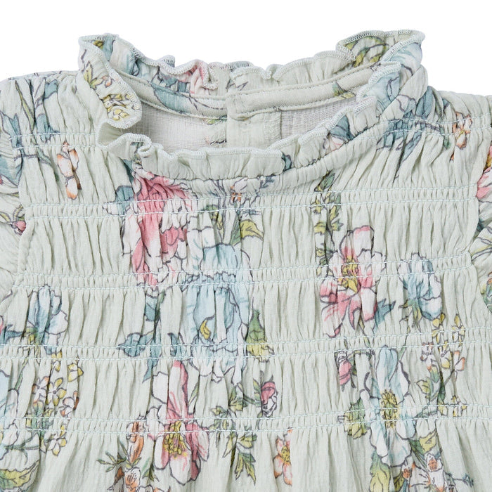 2-Piece Baby Girls Blue Flower Smocked Dress and Diaper Cover Dresses Modern Moments™ by Gerber®