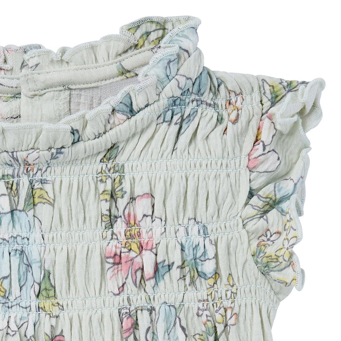 2-Piece Baby Girls Blue Flower Smocked Dress and Diaper Cover Dresses Modern Moments™ by Gerber®