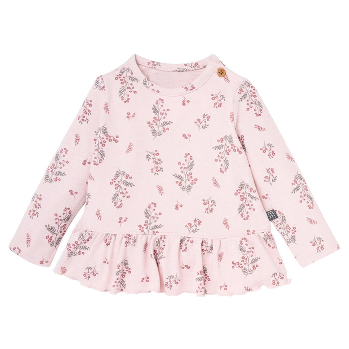 2-Piece Baby Girls Blush Heather Peplum Top and Pants Outfits & Sets Gerber®