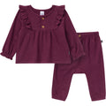 2-Piece Baby Girls Purple Heather Ruffle Top and Pant Set Outfits & Sets Gerber®