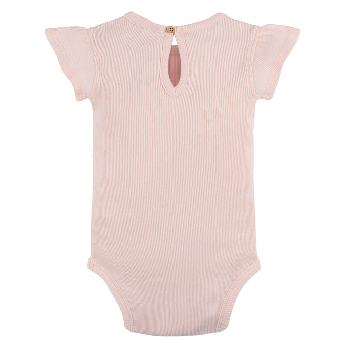 2-Pack Baby Girls Crystal Pink Bodysuit and Shorts Set