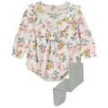 2-Piece Baby Girls Floral Bubble Romper and Tights rompers modern moments™ by Gerber®