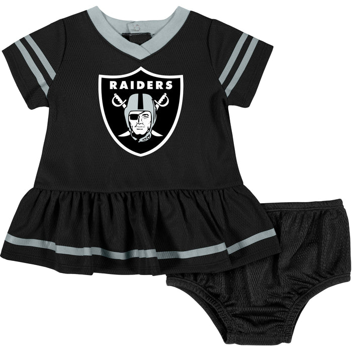 Baby Girls Las Vegas Raiders Dress & Diaper Cover Set NFL NFL
