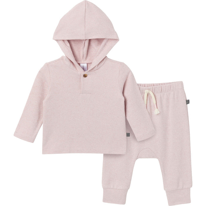 2-Piece Baby Girls Light Pink Hooded Brushed Hacci Set Outfits & Sets Modern Moments™ by Gerber®
