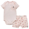 2-Piece Baby Girl Rose Spring Bodysuit & Harem Shorts Bundle outfits Modern Moments™ by Gerber®