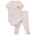 2-Piece Baby Girls Light Rose Short Sleeve Bodysuit & Spring Rose Pants Set outfits-doorbusters modern moments™ by Gerber®