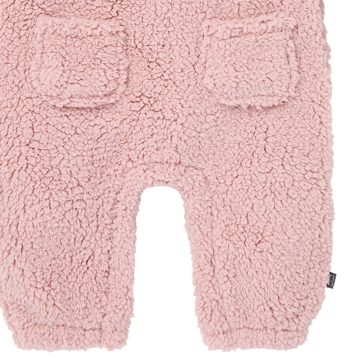 2-Piece Baby Girls Pale Mauve Plush Overall With Long Sleeve Top Outfits & Sets Gerber®