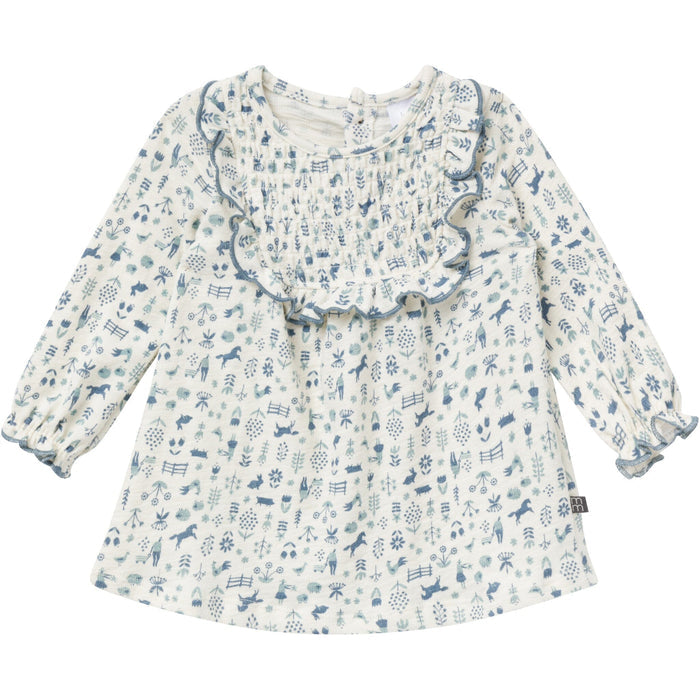 2-Piece Baby Girls Petit Blue Country Dress and Tights Set Dresses Gerber®