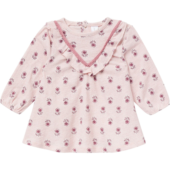 2-Piece Baby Girls Pink Blush Flowers Dress and Tights Set Dresses Gerber®