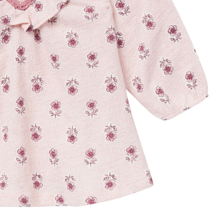 2-Piece Baby Girls Pink Blush Flowers Dress and Tights Set Dresses Gerber®