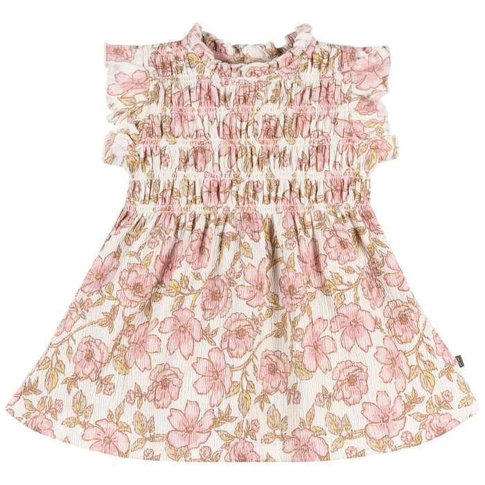 2-Piece Baby Girls Multi Flower Smocked Dress and Diaper Cover Dresses Modern Moments™ by Gerber®