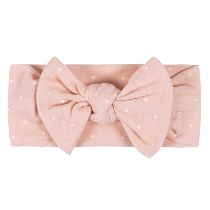 2-Piece Baby Girls Pink Floral Swaddle Blanket & Headband Set Gerber®