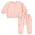 2-Piece Baby Girls Pink Quilted Top & Jogger Set outfits Gerber®