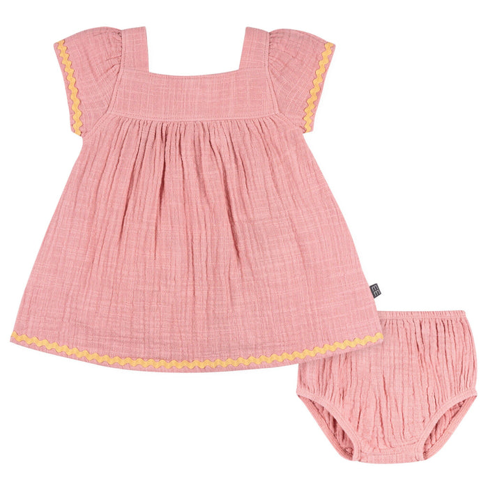2-Piece Baby Girls Rose Elegance Dress and Diaper Cover Dresses Modern Moments™ by Gerber®