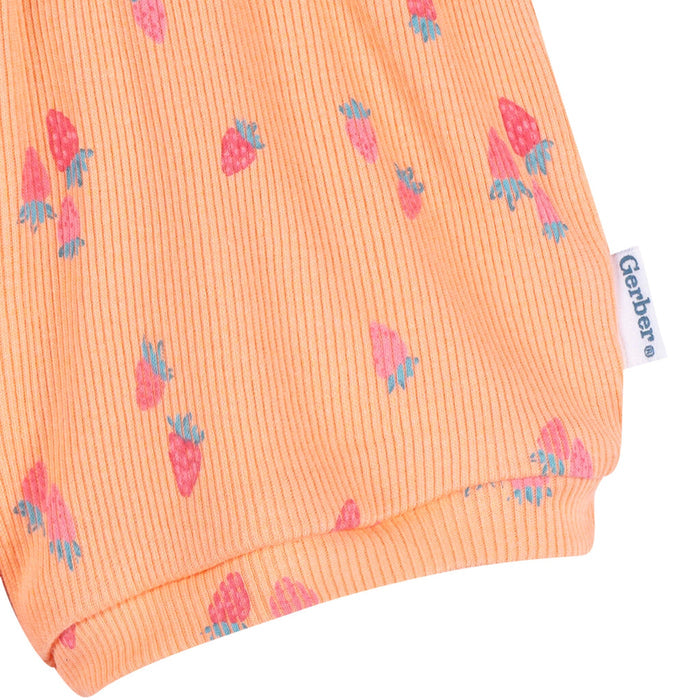 2-Piece Baby Girls Strawberries Bodysuit & Shorts Set Outfits & Sets Gerber®
