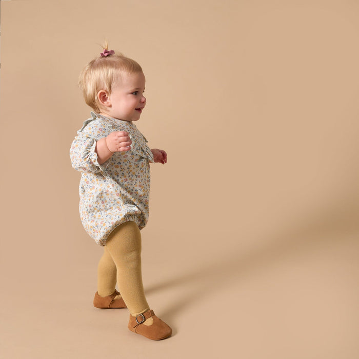 2-Piece Baby Girls Tiny Floral Bubble Romper and Tights rompers modern moments™ by Gerber®