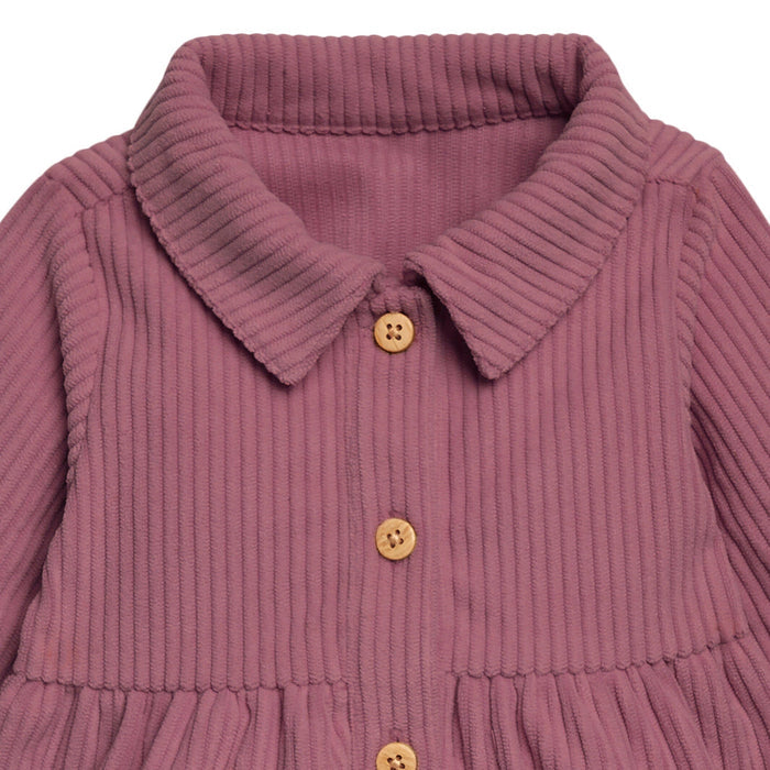 2-Piece Baby Girls Wine Dress Set