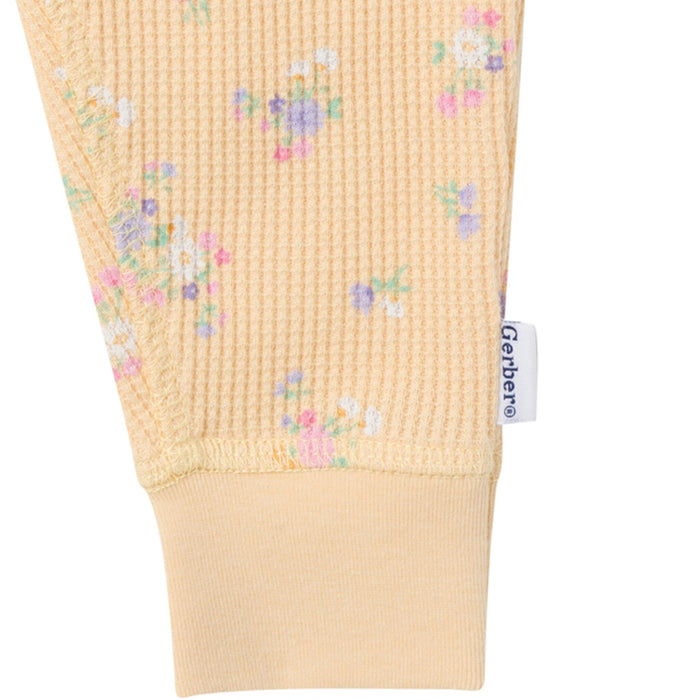 2-Piece Baby Girls Yellow Floral Onesies® Bodysuit and Pants Set Outfits & Sets Gerber®