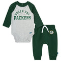 2-Piece Baby Neutral Green Bay Packers Bodysuit and Jogger Set NFL NFL