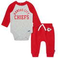 2-Piece Baby Neutral Kansas City Chiefs Bodysuit and Jogger Set NFL NFL