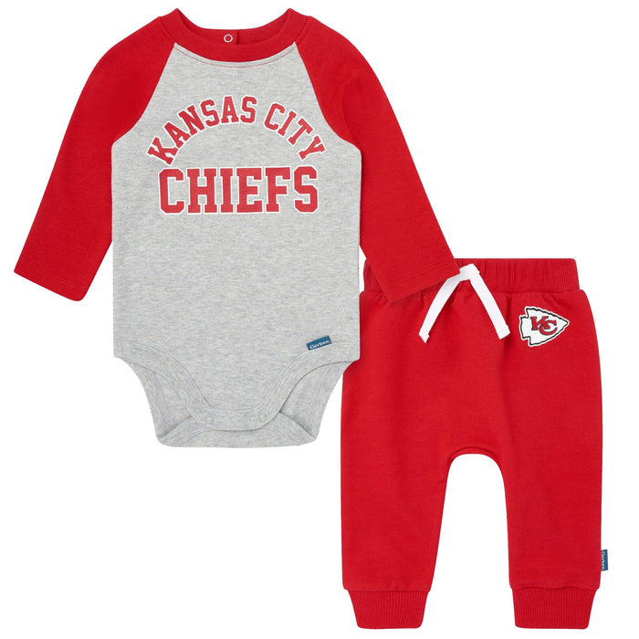 2-Piece Baby Neutral Kansas City Chiefs Bodysuit and Jogger Set NFL NFL