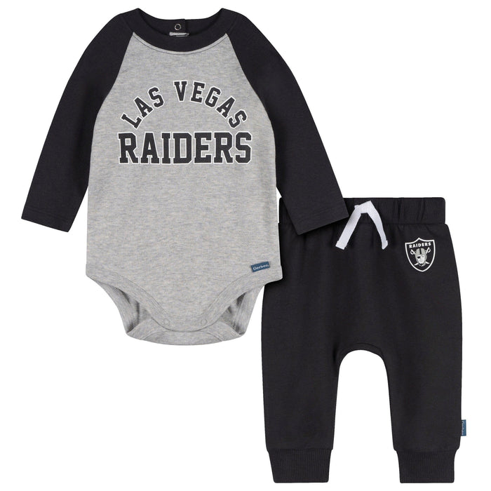 2-Piece Baby Neutral Las Vegas Raiders Bodysuit and Jogger Set NFL NFL